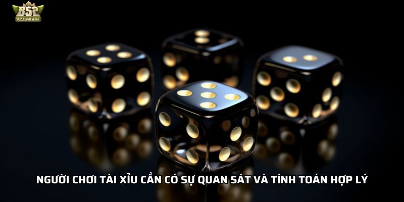 Người chơi tài xỉu cần có sự quan sát và tính toán hợp lý